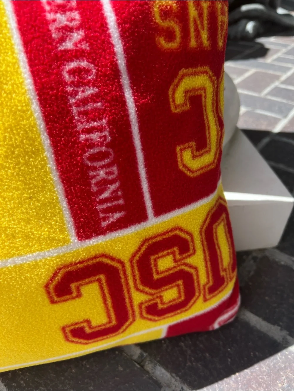 Handmade USC Trojans Pillow with Removable Pillowcase